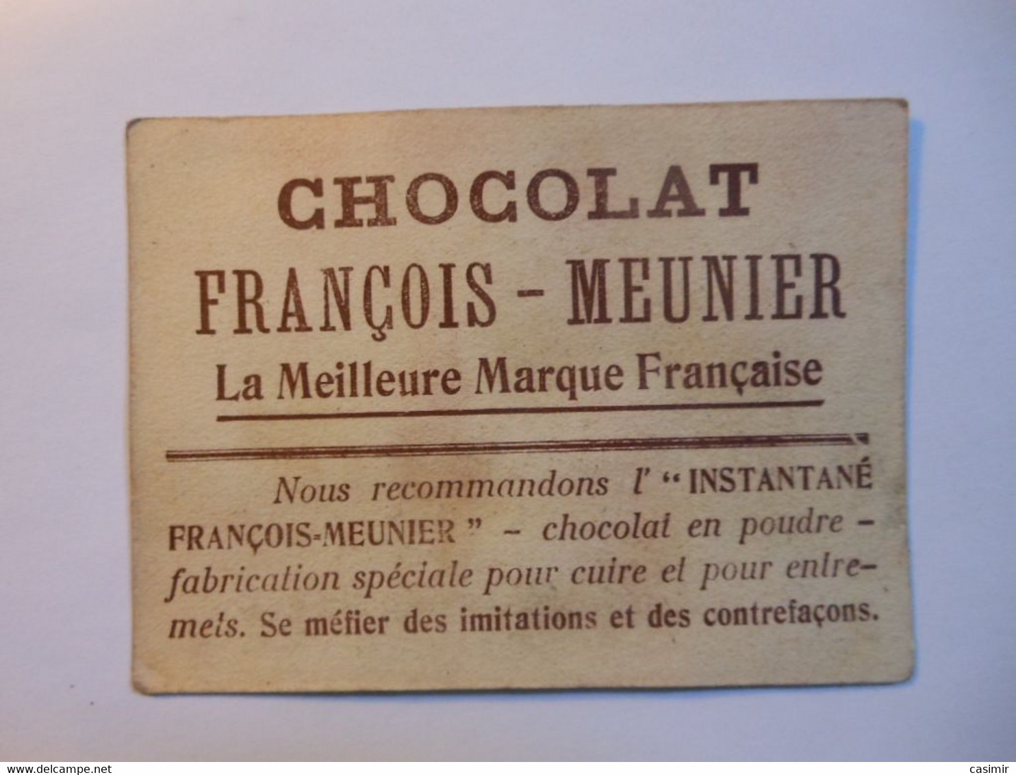 B0099c - Image Chromo CHOCOLAT FRANCOIS MEUNIER - Bagnères De Bigorre - Chocolat