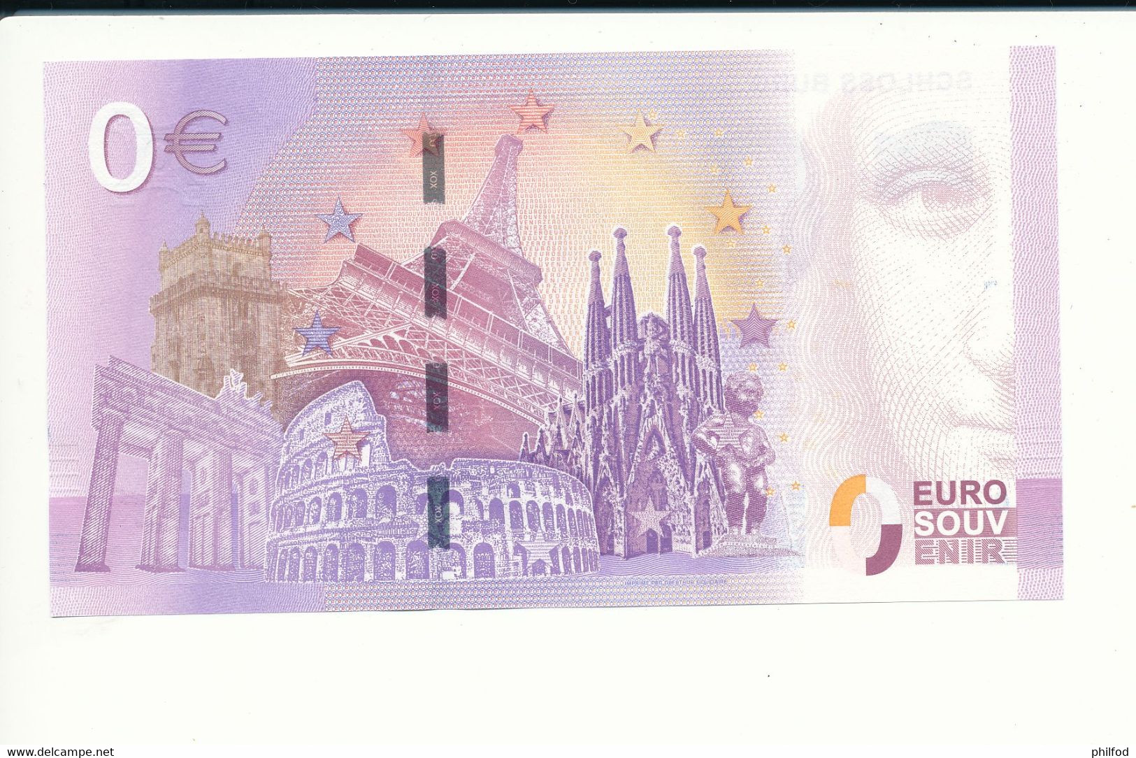 Billet Souvenir - 0 Euro - XEJG - 2017-4 - SCHLOSS BURG - N° 6268 - Billet épuisé - Alla Rinfusa - Banconote