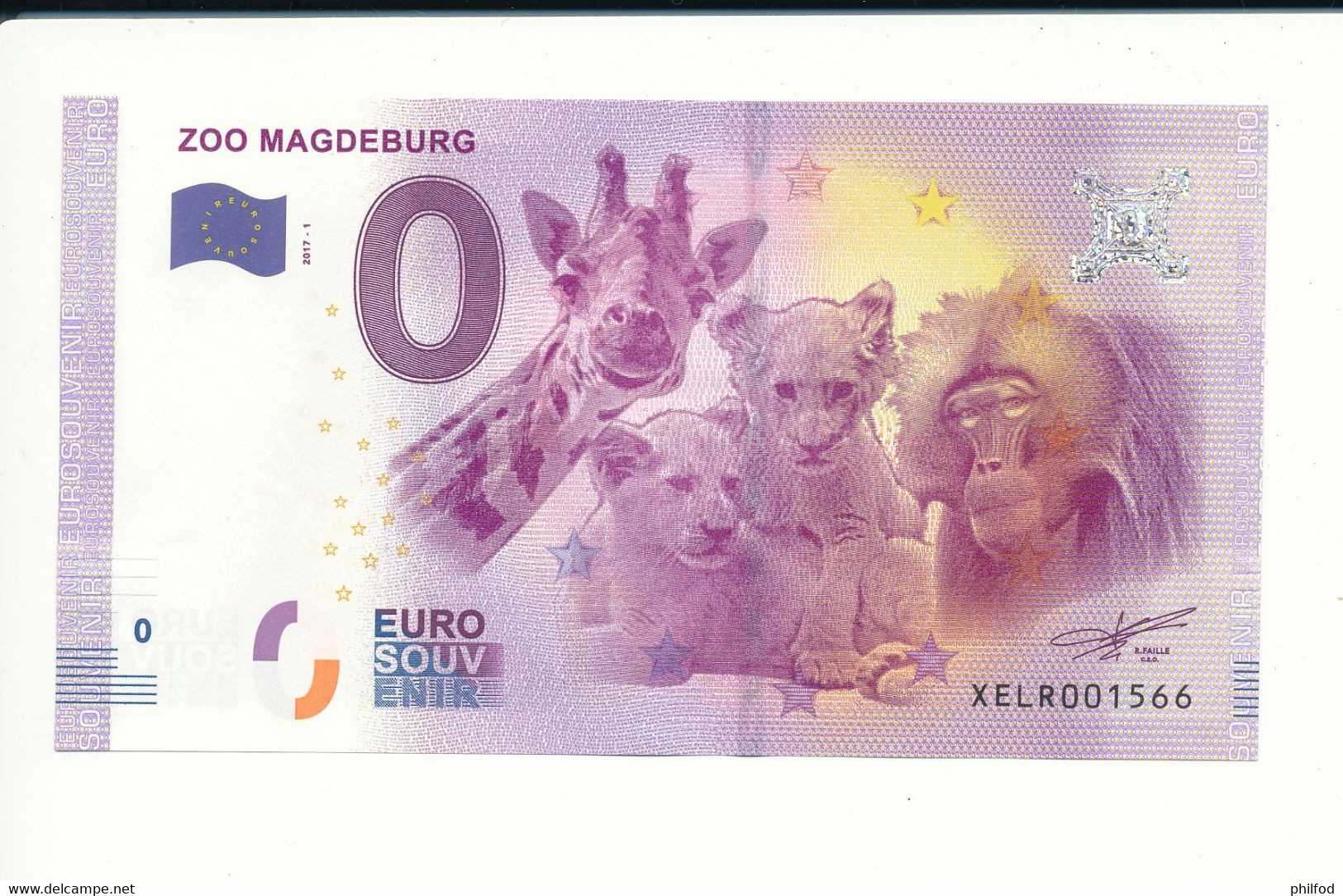 Billet Souvenir - 0 Euro - XELR - 2017-1 - MAGDEBURG - N° 1566 - Billet épuisé - Mezclas - Billetes