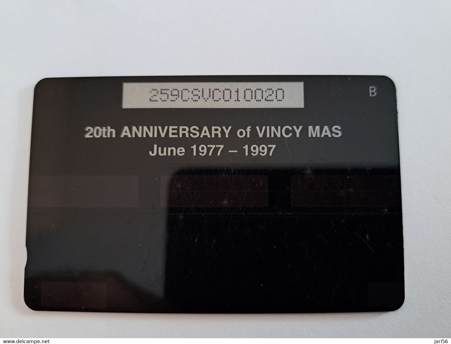 ST VINCENT & GRENADINES  GPT CARD   $ 20- 259CSVC   VINCY MAS 20TH ANNIVERSARY       C&W    Fine Used  Card  **10885** - St. Vincent & The Grenadines