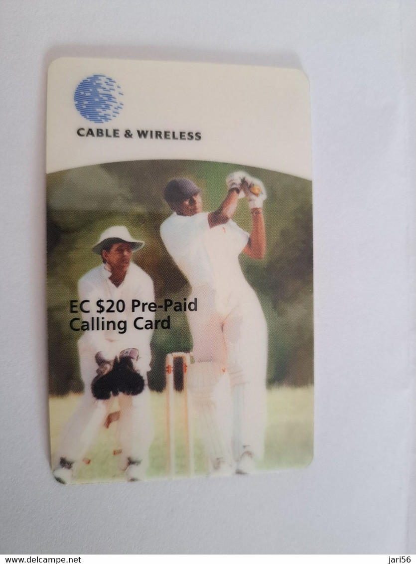 ANGUILLA  AXA 06  /  $20,- CRIQUET  BATSMAN ALEX ADAM    PREPAID   USED CARD  ** 10888** - Anguilla