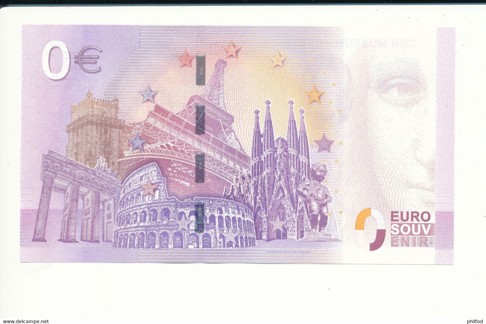 Billet Souvenir - 0 Euro - XELZ - 2017-2 - DDR MUSEUM - BERLIN - N° 3148 - Billet épuisé - Kilowaar - Bankbiljetten