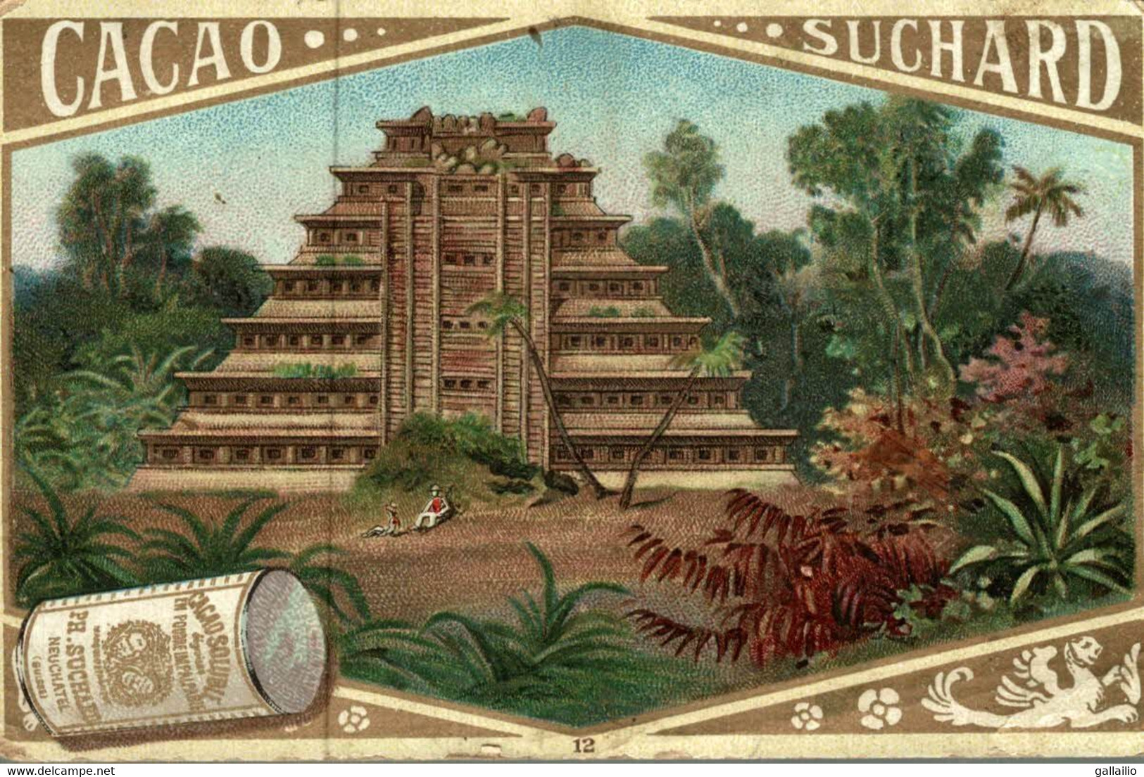 CHROMO CHOCOLAT SUCHARD LA PYRAMIDE DE PAPANTLA MEXIQUE - Suchard