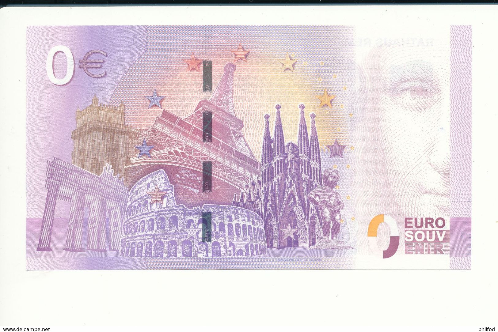 Billet Souvenir - 0 Euro - XEPG - 2017-1 - RATHAUS REMSCHEID - N° 1675 - Kilowaar - Bankbiljetten