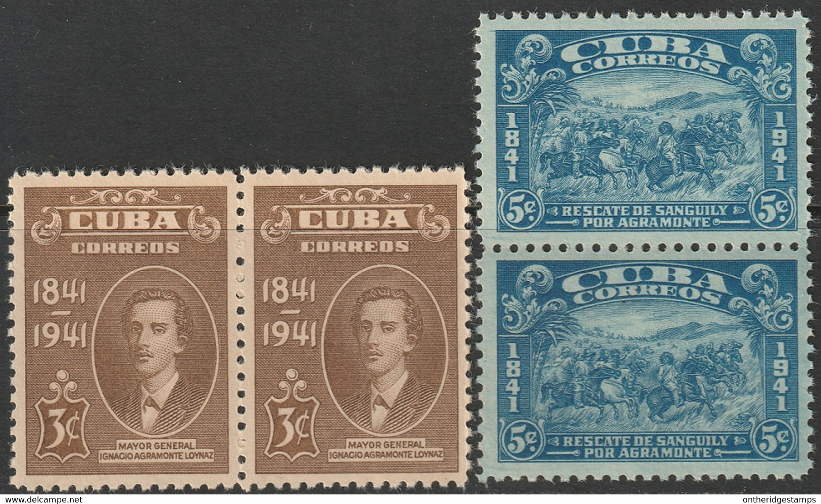 Cuba 1942 Sc 373-4 Yt 274-5 Set Pairs MNH** - Neufs