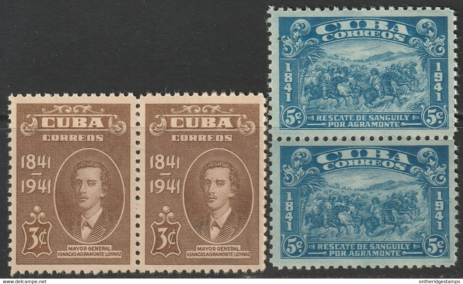 Cuba 1942 Sc 373-4 Yt 274-5 Set Pairs MNH** - Ungebraucht