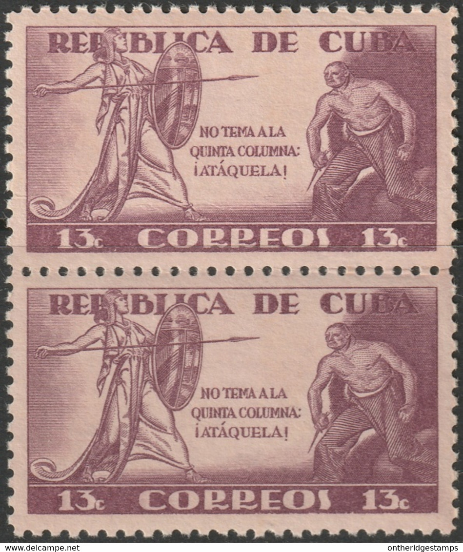 Cuba 1943 Sc 379 Yt 284 Pair MNH** - Unused Stamps