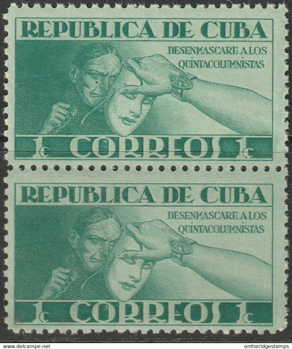 Cuba 1943 Sc 375 Yt 280 Pair MNH** - Unused Stamps