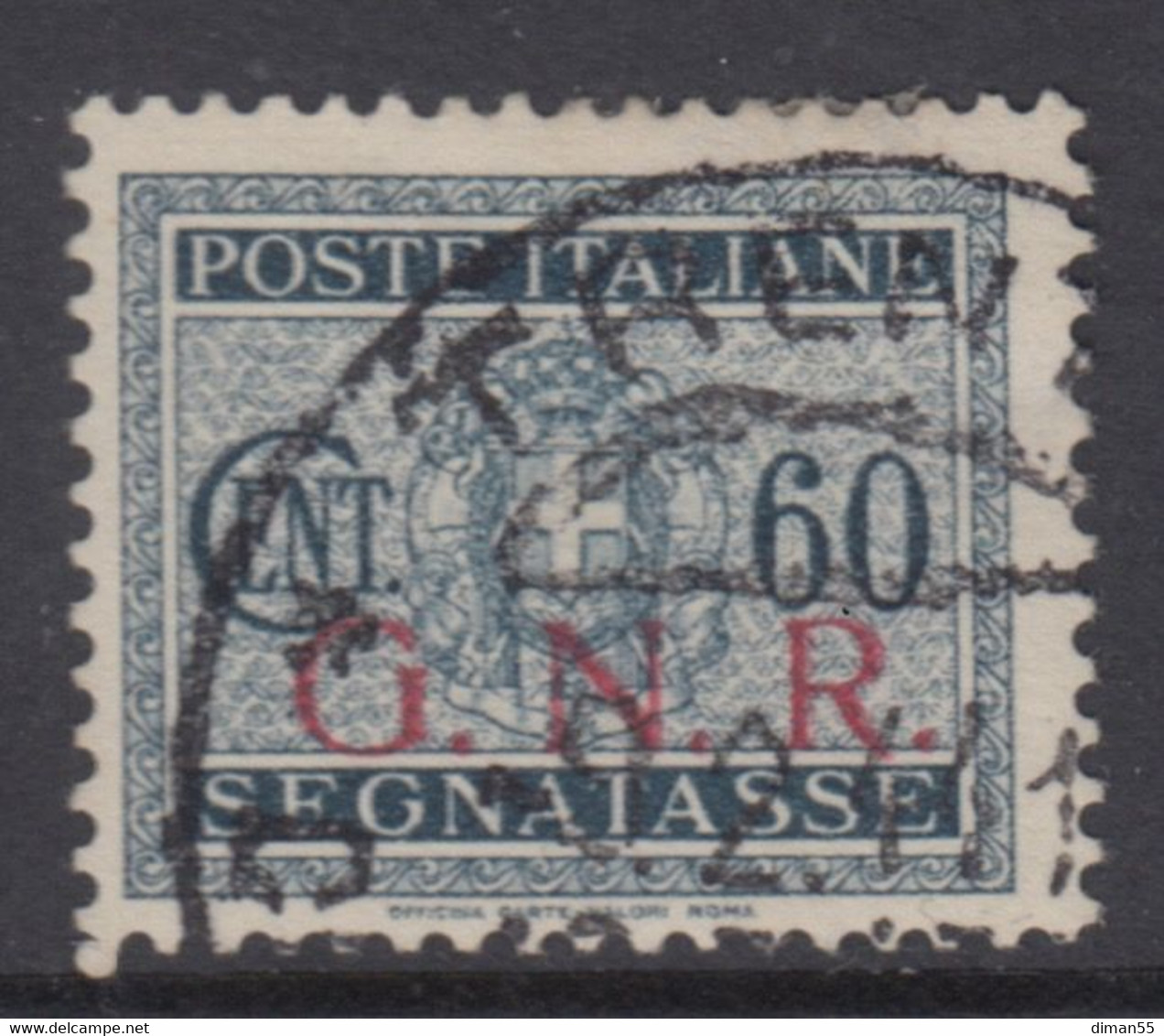 ITALY - 1943 R.S.I. - Tax 54/I - Cv 2200 Euro - Firmato Chiavarello - Usato - Taxe