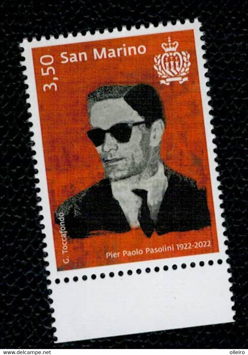 San Marino 2022 100 Nascita Pasolini 1v Complete Set ** MNH - Unused Stamps