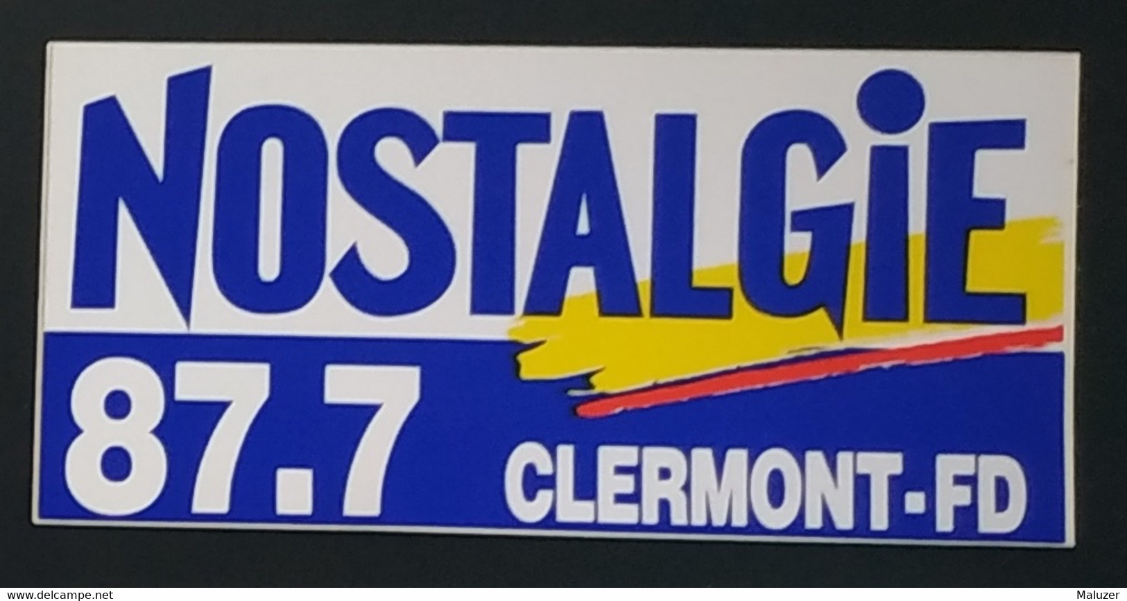 AUTOCOLLANT STICKER - RADIO NOSTALGIE 87.7 CLERMONT-FERRAND - 63 PUY-DE-DÔME - Stickers