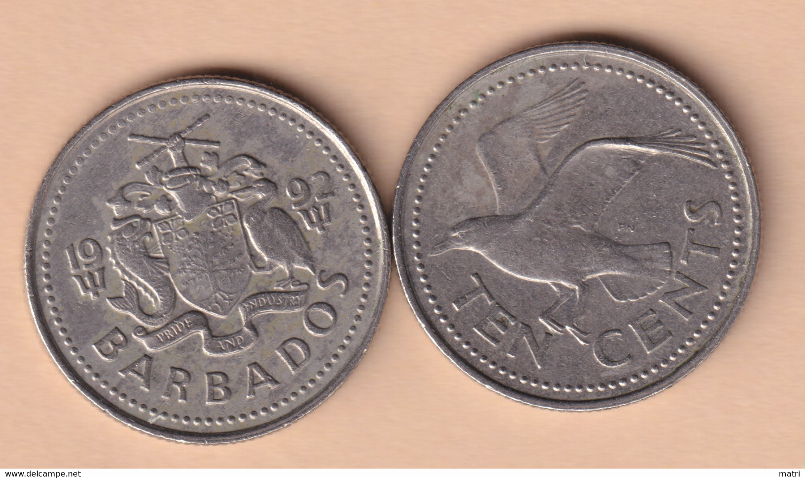 Barbados 10 Cents 1992 Km#12 - Barbados (Barbuda)