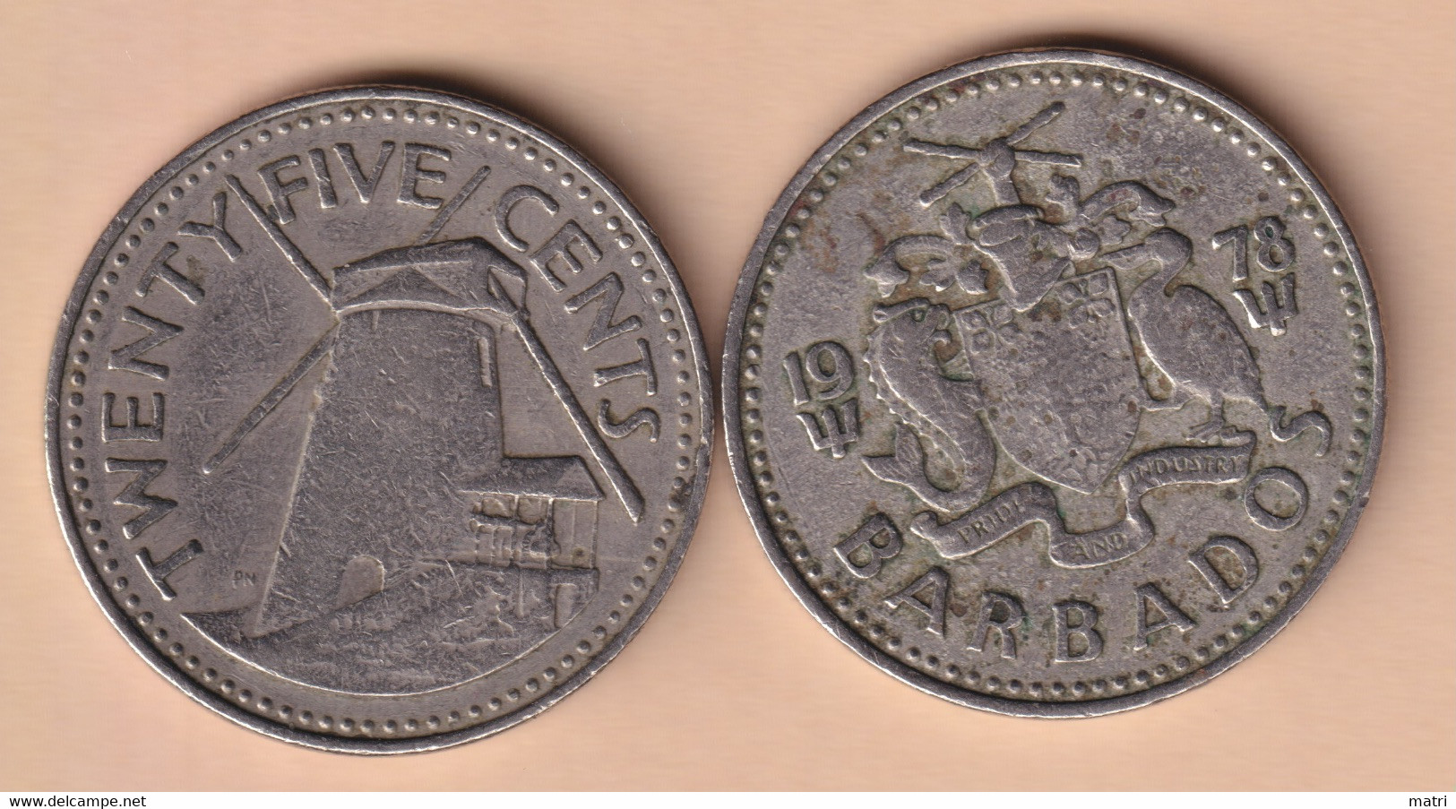 Barbados 25 Cents 1978 Km#13 - Barbados