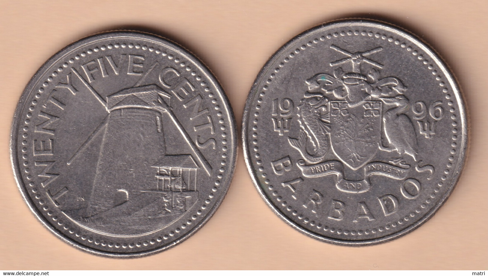 Barbados 25 Cents 1996 Km#13 - Barbades