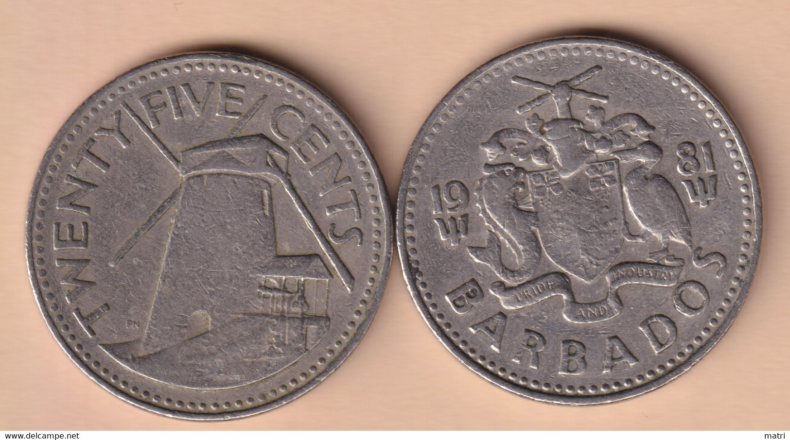 Barbados 25 Cents 1991 Km#13 - Barbados