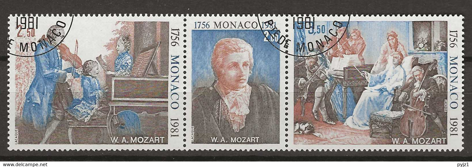 1981 USED Monaco, Mi 1470-72 - Gebruikt