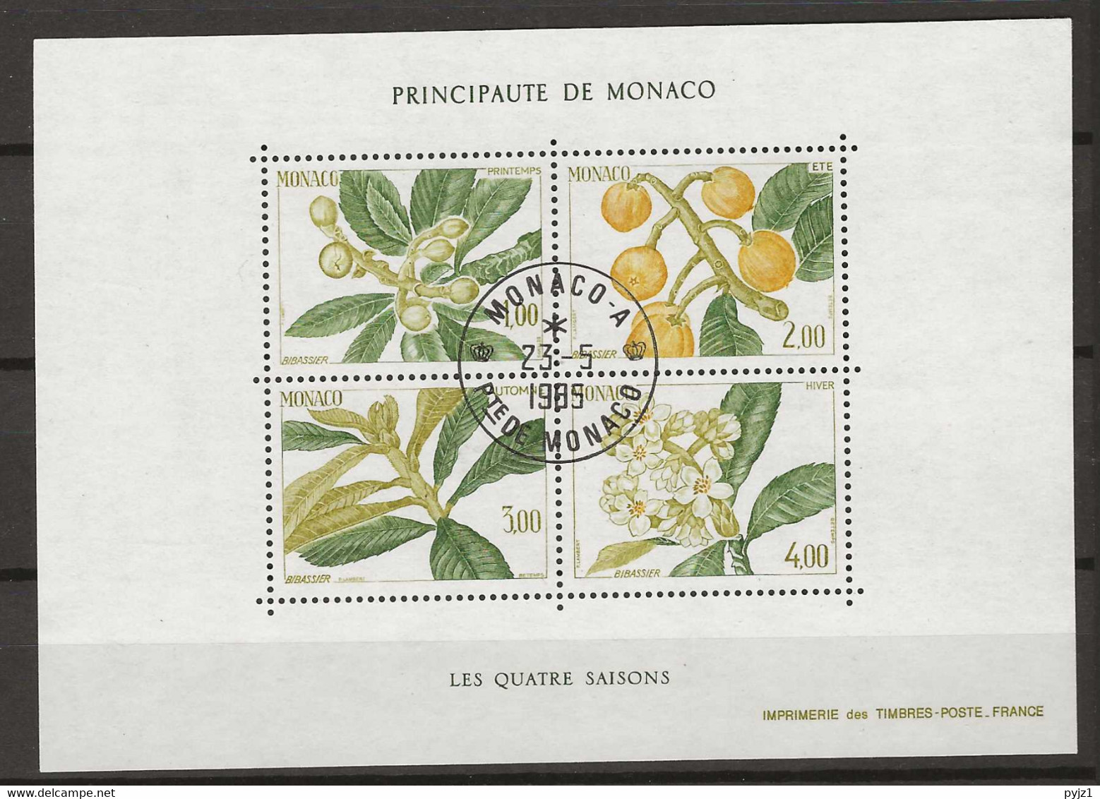1985 USED Monaco, Mi Block 29 - Used Stamps