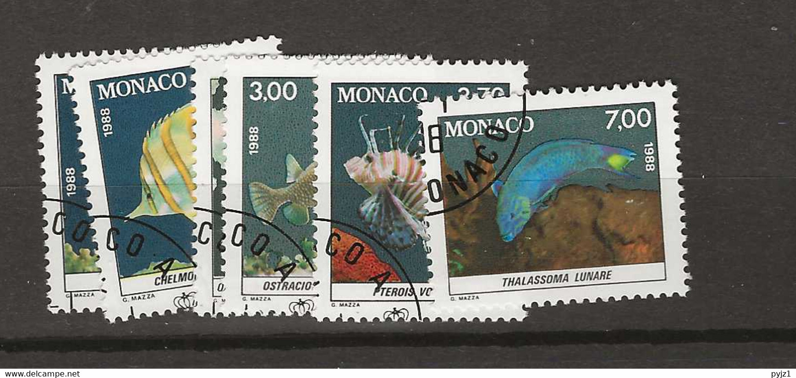 1988 USED Monaco, Mi 1844-49 - Gebruikt