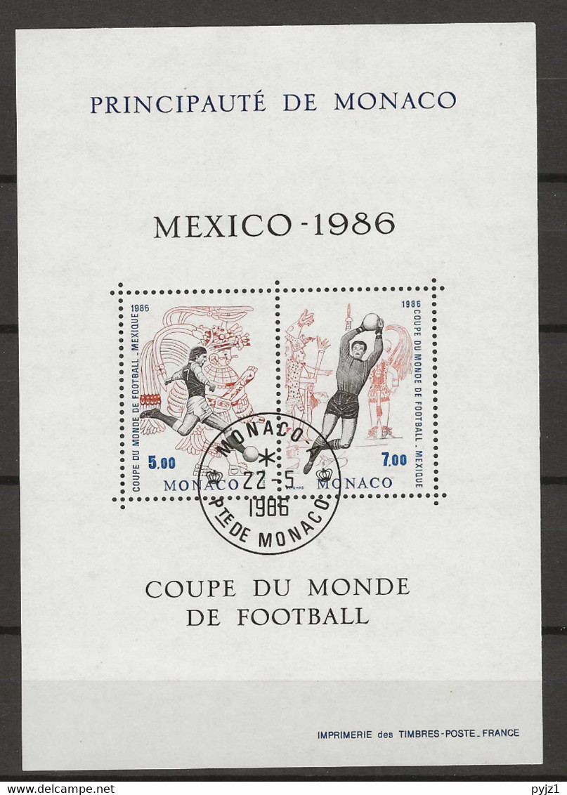 1986 USED Monaco, Mi Block 33 - Oblitérés