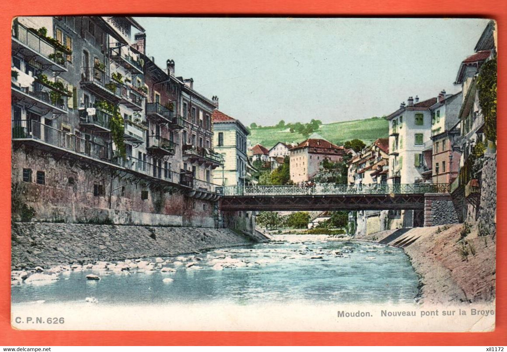 ZRU-12 Moudon Nouveau Pont Sur La Broye. Circ. 1924 - Moudon