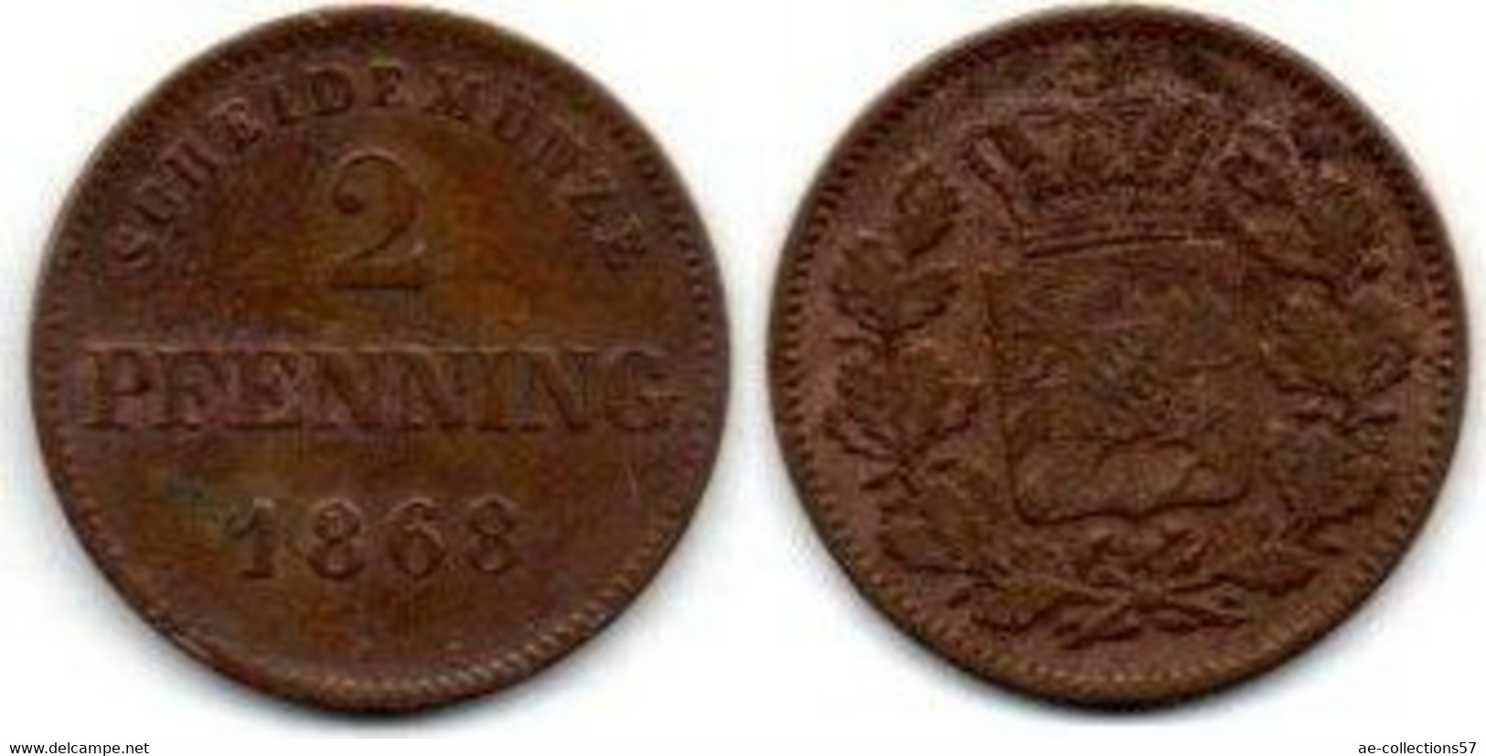 Bayern 2 Pfennig 1868 TB+ - Monedas Pequeñas & Otras Subdivisiones