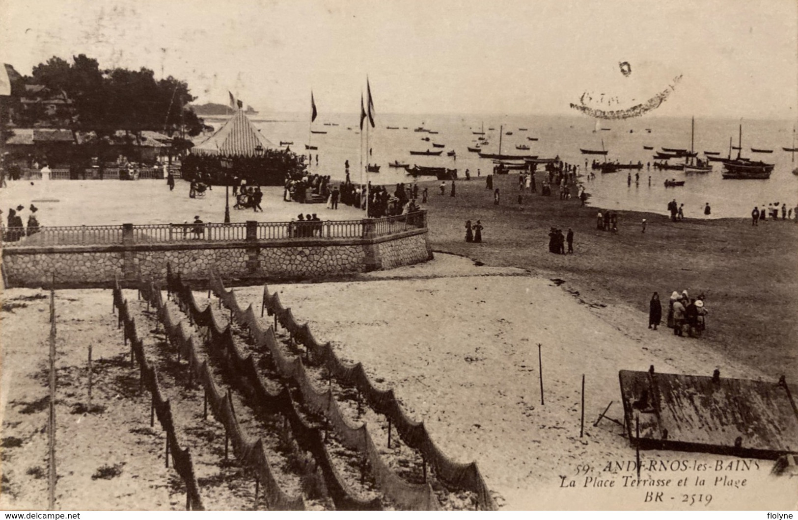 Andernos Les Bains - La Place Terrasse Et La Plage - Andernos-les-Bains