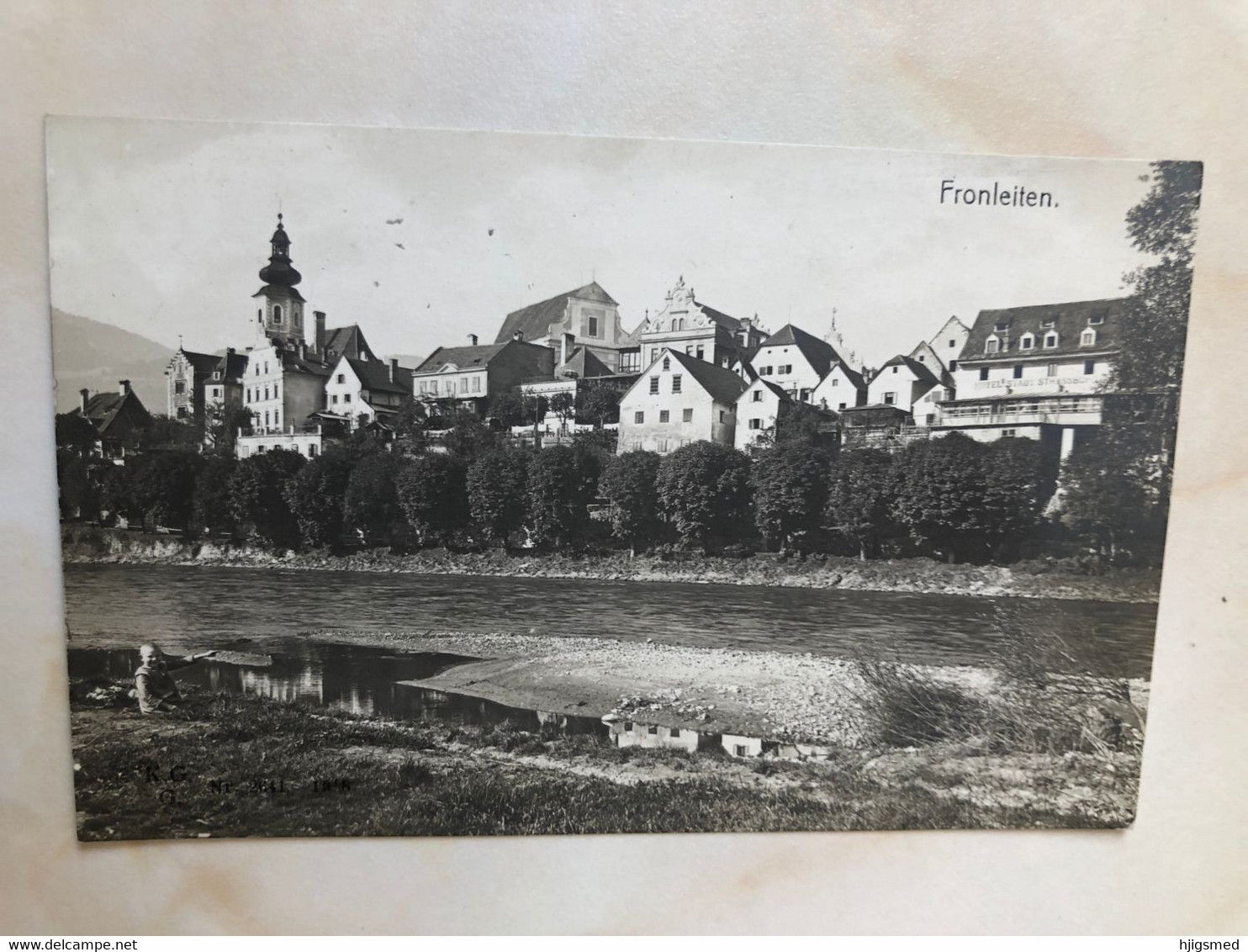 Austria Österreich Frohnleiten Tabor Hotel Young Boy Pointing At River RPPC Real Photo 14736 Post Card POSTCARD - Frohnleiten