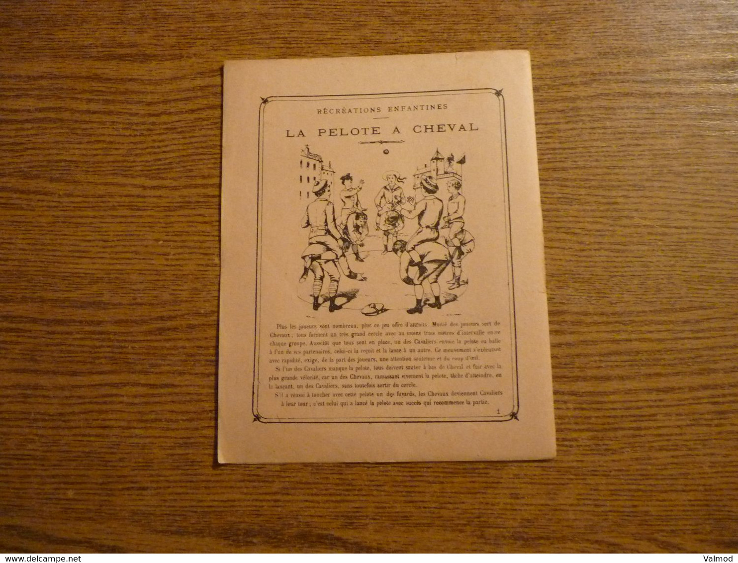 Protège-Cahier/Couverture "La Pelote à Cheval" - Nouvelles Devinettes - Récréations Enfantines - 22,5 X 17,5 Cm Environ. - Protège-cahiers