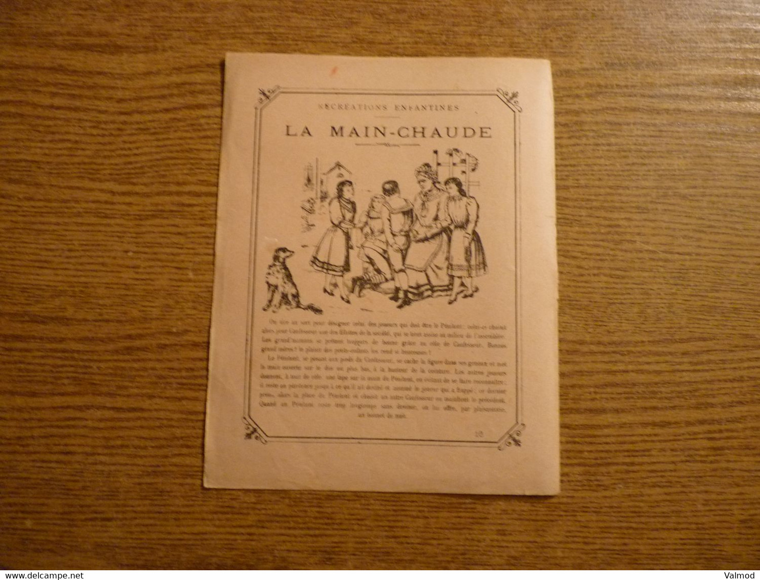 Protège-Cahier/Couverture "La Main Chaude" - Nouvelles Devinettes - Récréations Enfantines - 22,5 X 17,5 Cm Env. - Protège-cahiers