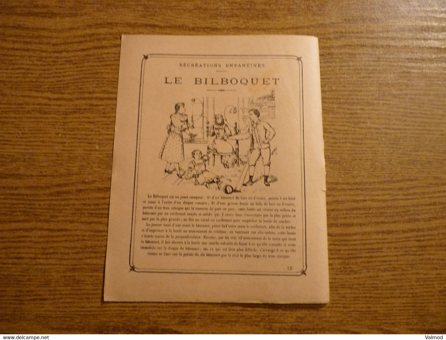 Protège-Cahier/Couverture "Le Bilboquet" - Nouvelles Devinettes - Récréations Enfantines - 22,5 X 17,5 Cm Env. - Protège-cahiers