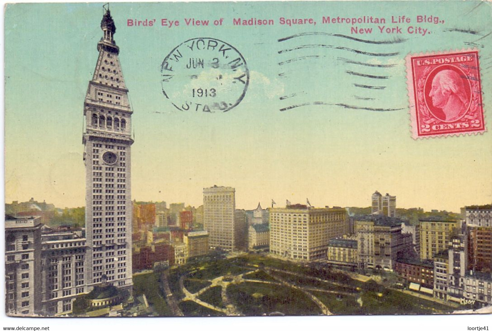 USA New York - Bird's Eye View Of Madison Square - 1913 - Multi-vues, Vues Panoramiques