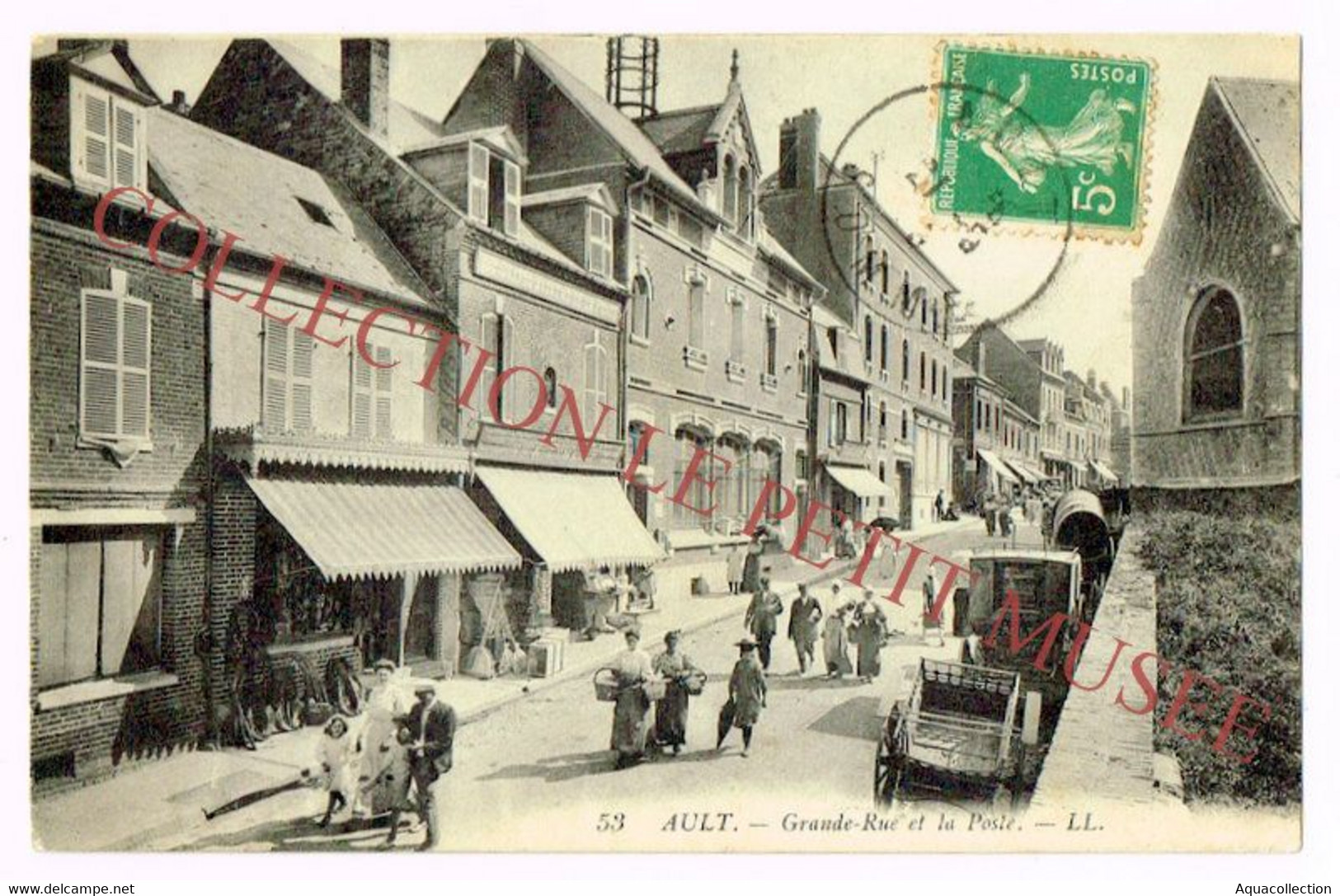 AULT - ONIVAL (80). Grande Rue, La Poste Et Les Commerces. - Ault