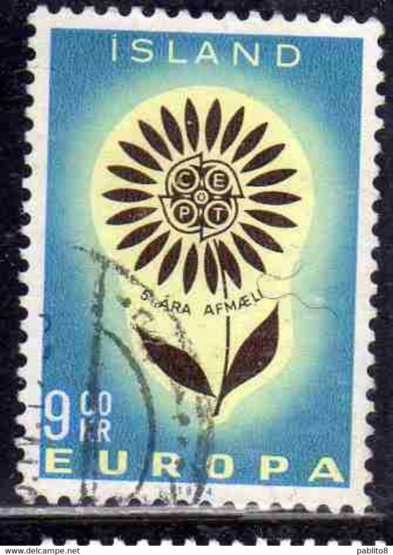 ISLANDA ICELAND ISLANDE ISLAND 1964 EUROPA CEPT UNITED 9k USED USATO OBLITERE' - Gebraucht