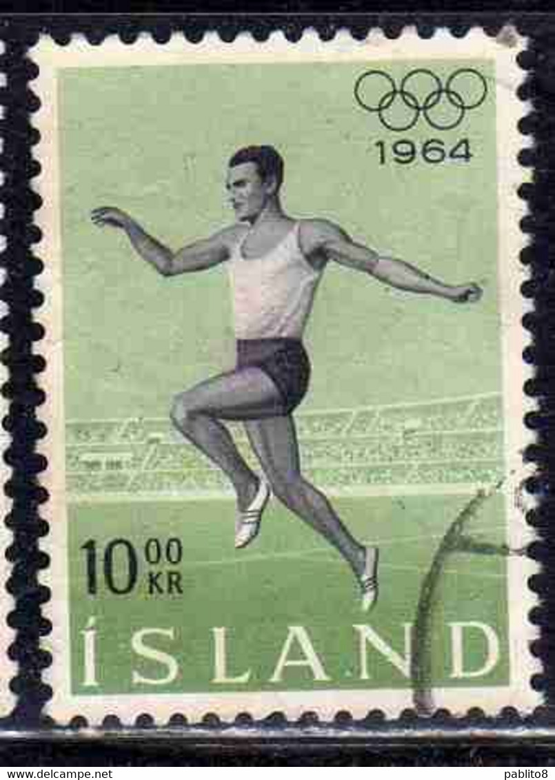 ISLANDA ICELAND ISLANDE ISLAND 1964 OLYMPIC GAMES TOKYO JUMPER 10k USED USATO OBLITERE' - Oblitérés