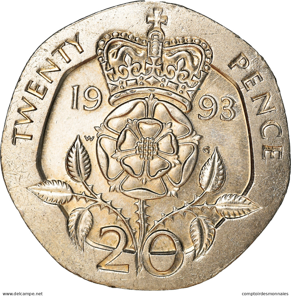 Monnaie, Grande-Bretagne, Elizabeth II, 20 Pence, 1993, TTB+, Copper-nickel - 20 Pence