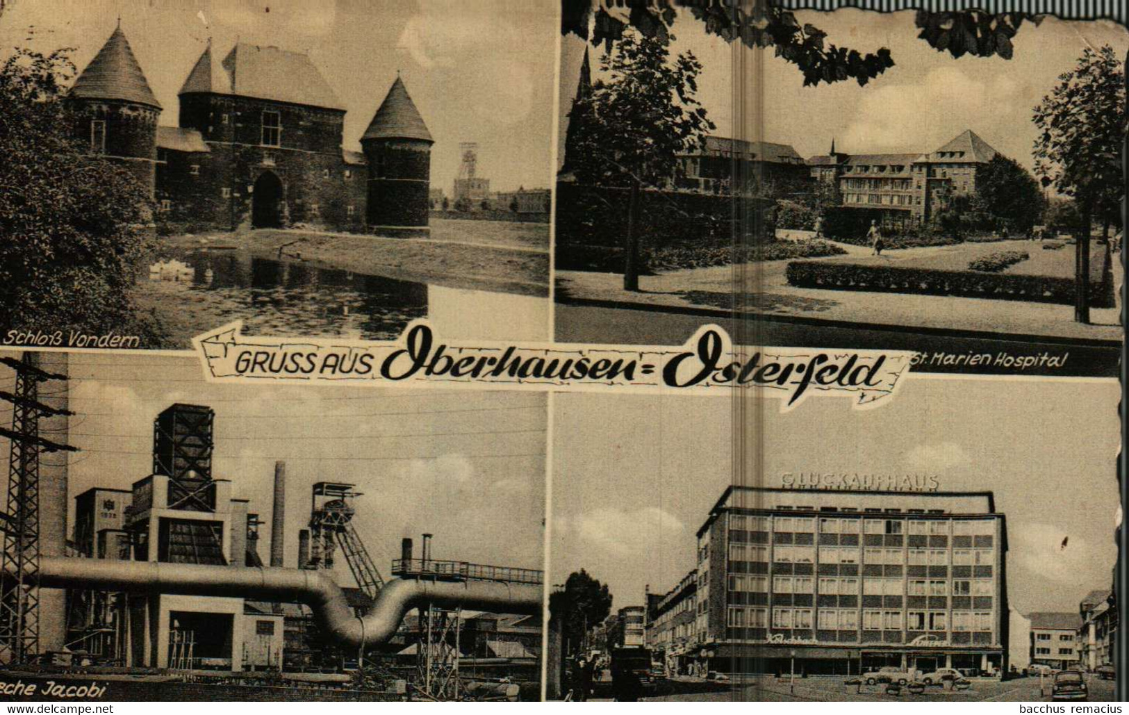 Gruss Aus OBERHAUSEN-OSTERFELD - 1. Schloss Vondern 2. St.Marien-Hospital 3. Zeche Jacobi 4. Partie Am Glückaufhaus - Oberhausen