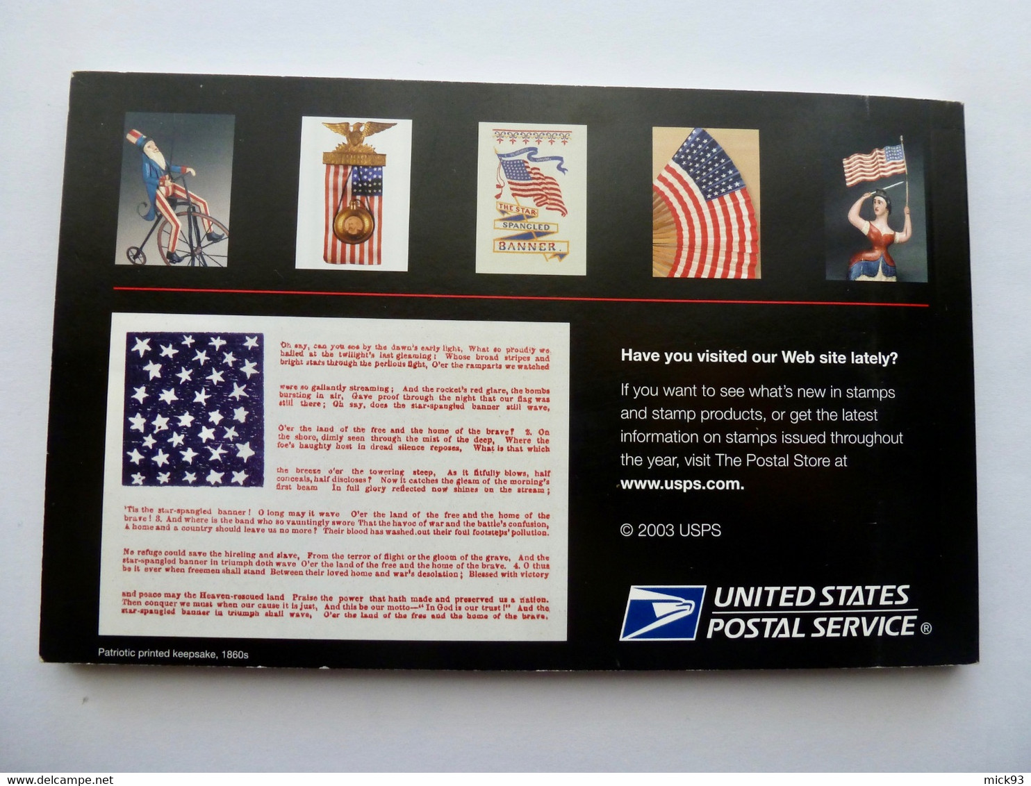 USA Carnet Old Glory 2003 (20 Post Card ) - Autres & Non Classés