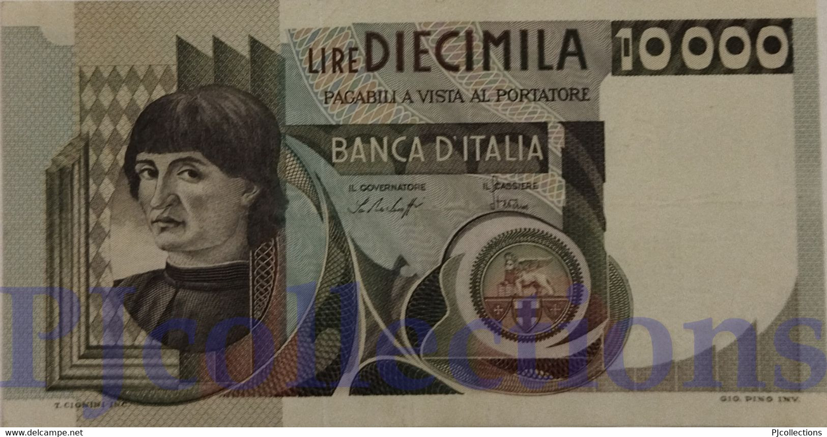 ITALIA - ITALY 10000 LIRE 1976 PICK 106a XF - 10.000 Lire