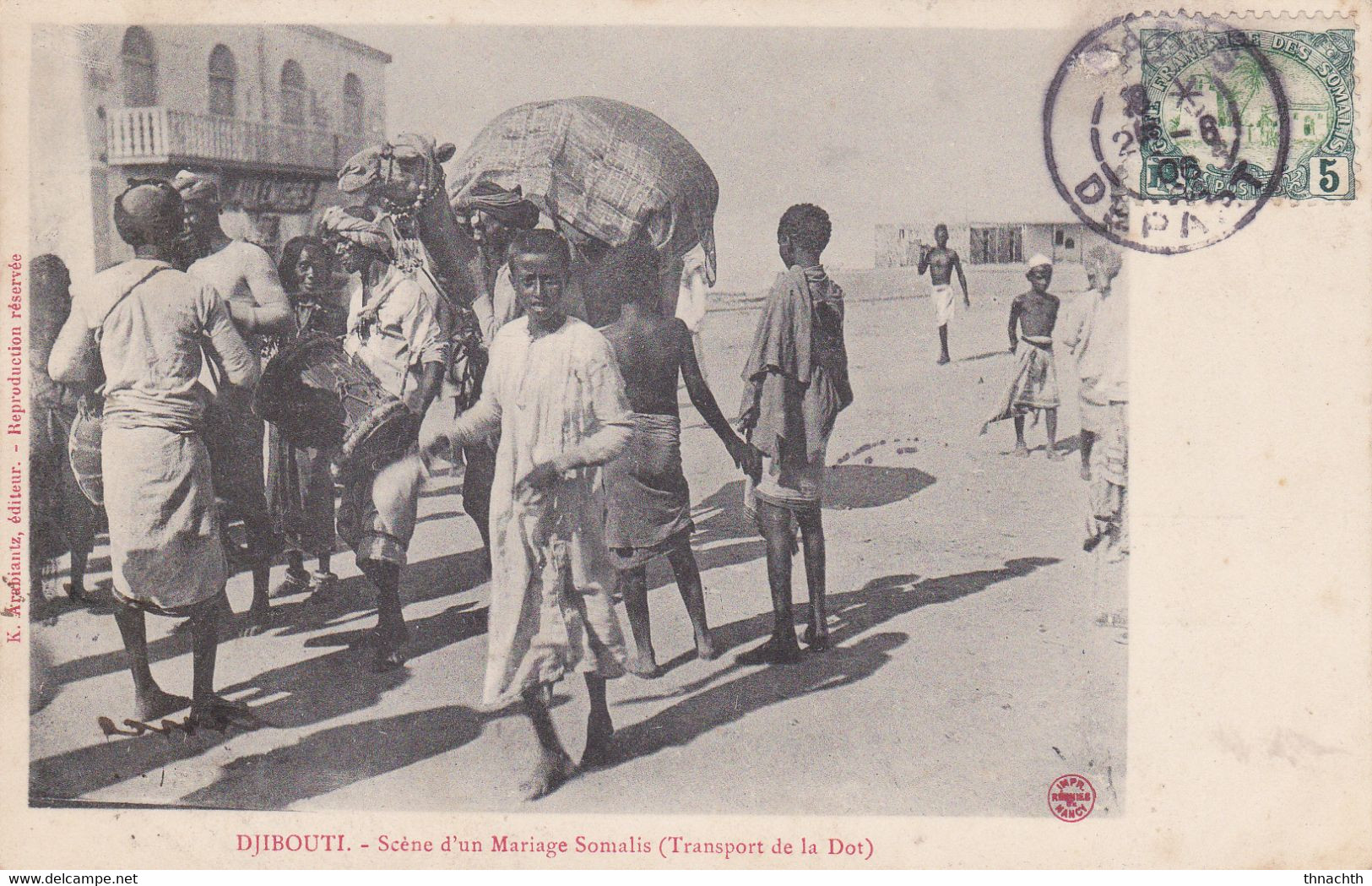 1906 Djibouti  Scène D'un Mariage Somalis (Transport De La Dot) - Dschibuti