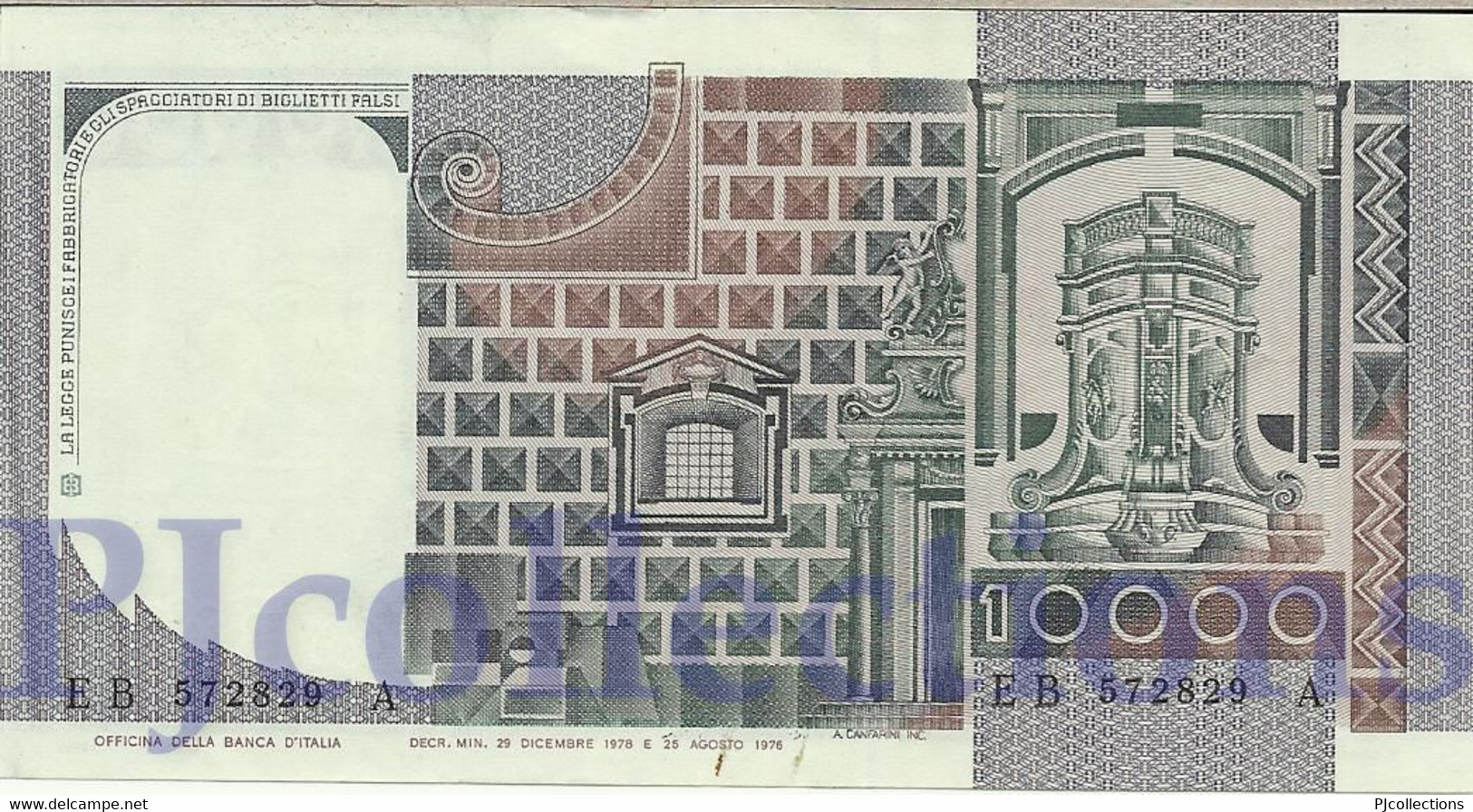 ITALIA - ITALY 10000 LIRE 1978 PICK 106a VF+ - 10.000 Lire