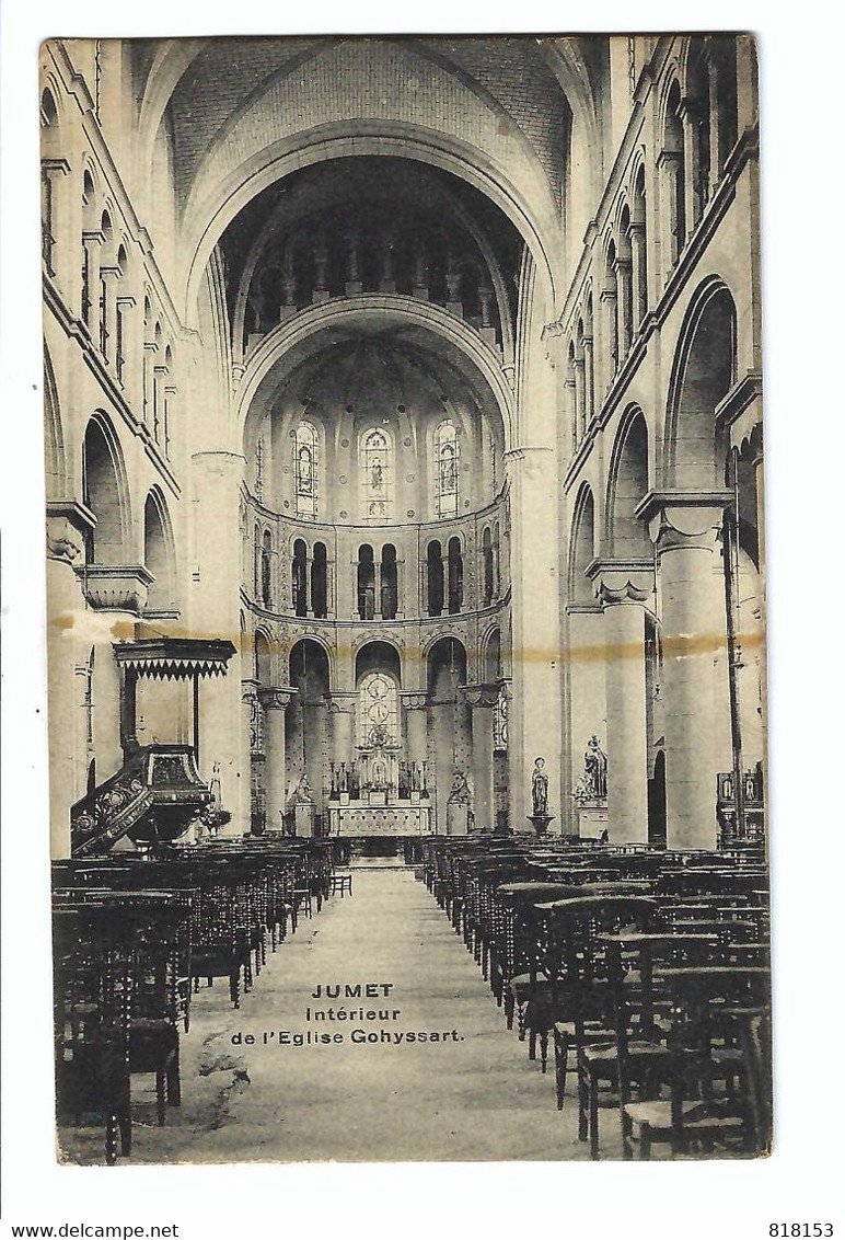 JUMET  Intérieur De L'Eglise Gohyssart  1920 - Charleroi