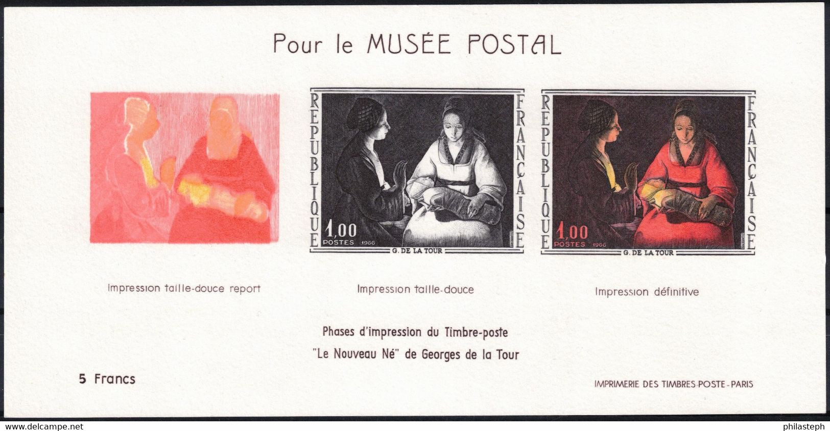 France 1966 - Feuillet Spécial Au Profit Du Musée Postal - YT 1479B - Altri & Non Classificati