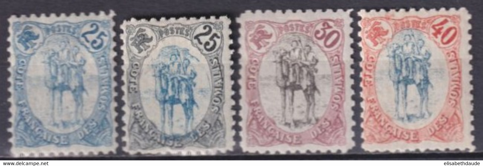 SOMALIS - 1902 - YVERT N° 44/47 * MH - MEHARISTE - COTE = 97 EUR. - Neufs