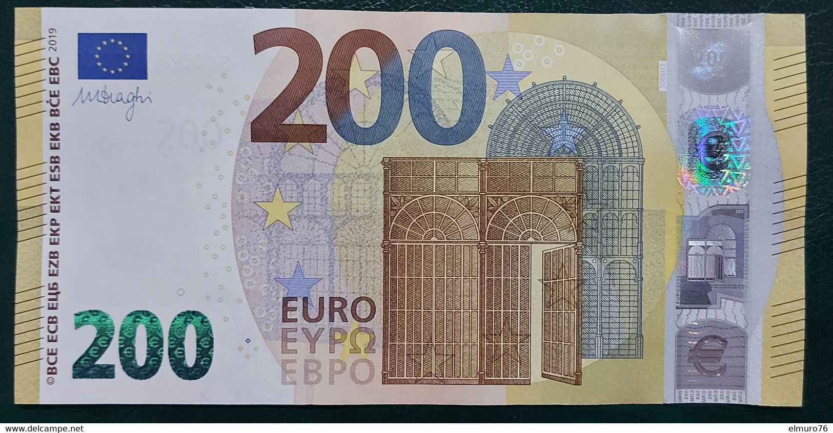 200 EURO S006H3 Italy Serie SC Ch 06 Draghi Perfect UNC - 200 Euro