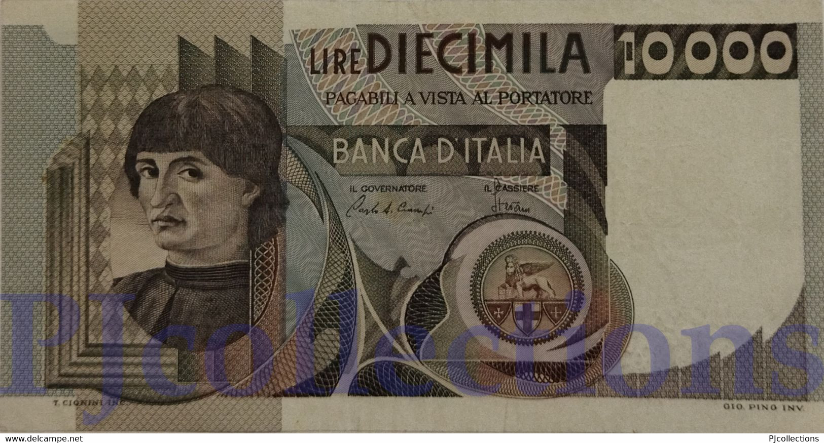 ITALIA - ITALY 10000 LIRE 1980 PICK 106b VF+ - 10000 Lire