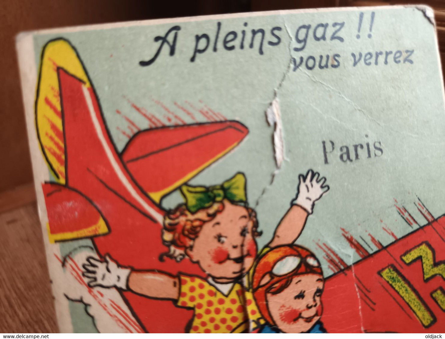 CPA à Système - A Pleins Gaz !! Vous Verrez PARIS (en Avion) (S37-22) - Ussel