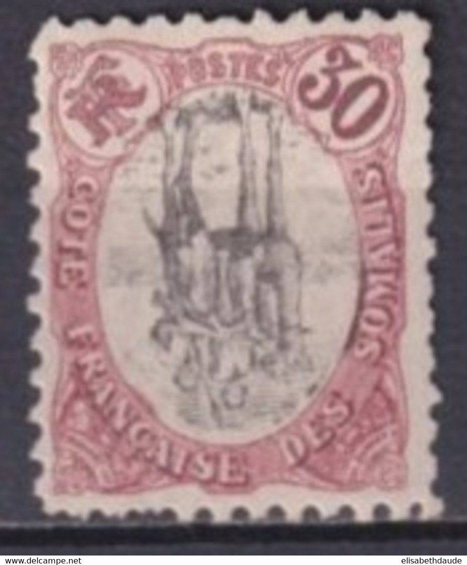 SOMALIS - 1902 - YVERT N° 46b CENTRE RENVERSE NEUF SANS GOMME (DENTS COURTES) - MEHARISTE - COTE = 80 EUR. - Nuovi