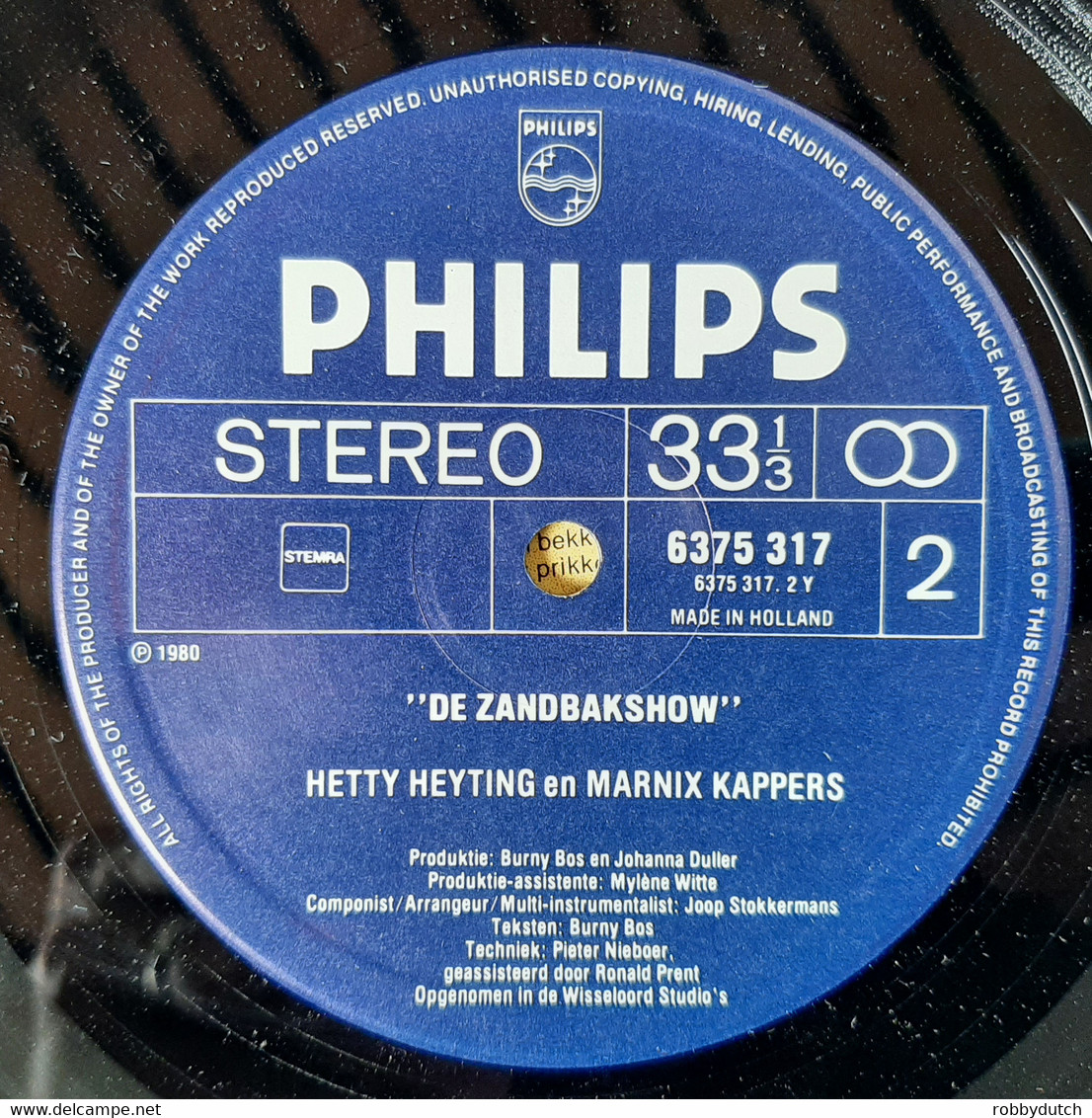 * LP *  HETTY HEYTING En MARNIX KAPPERS - DE ZANDBAKSHOW (Holland 1980 EX-!!) - Kinderlieder