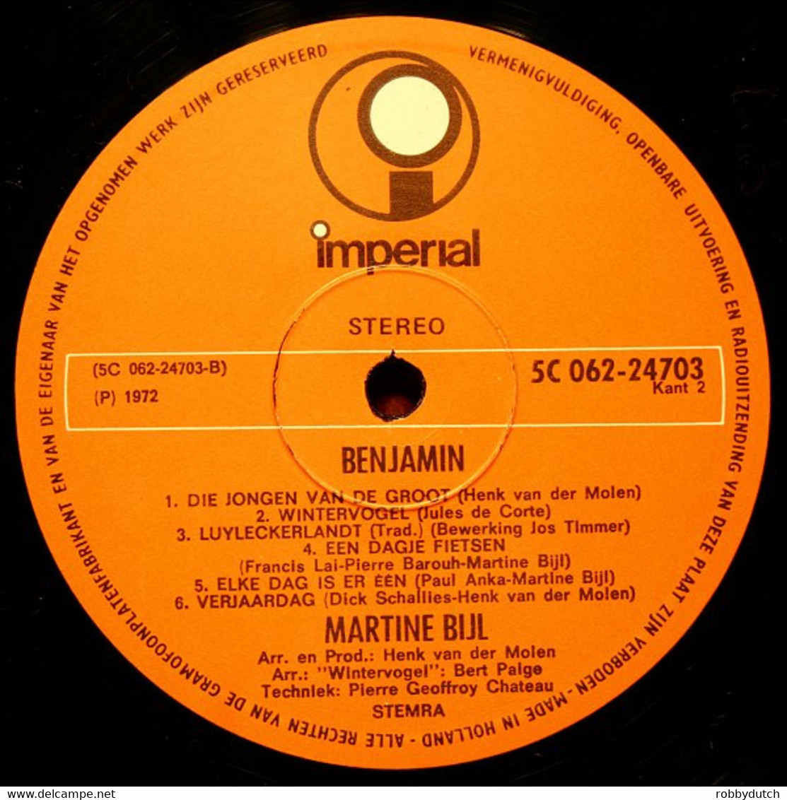 * LP *  MARTINE BIJL - BENJAMIN (Holland 1972. Gatefold On Imperial) - Sonstige - Niederländische Musik