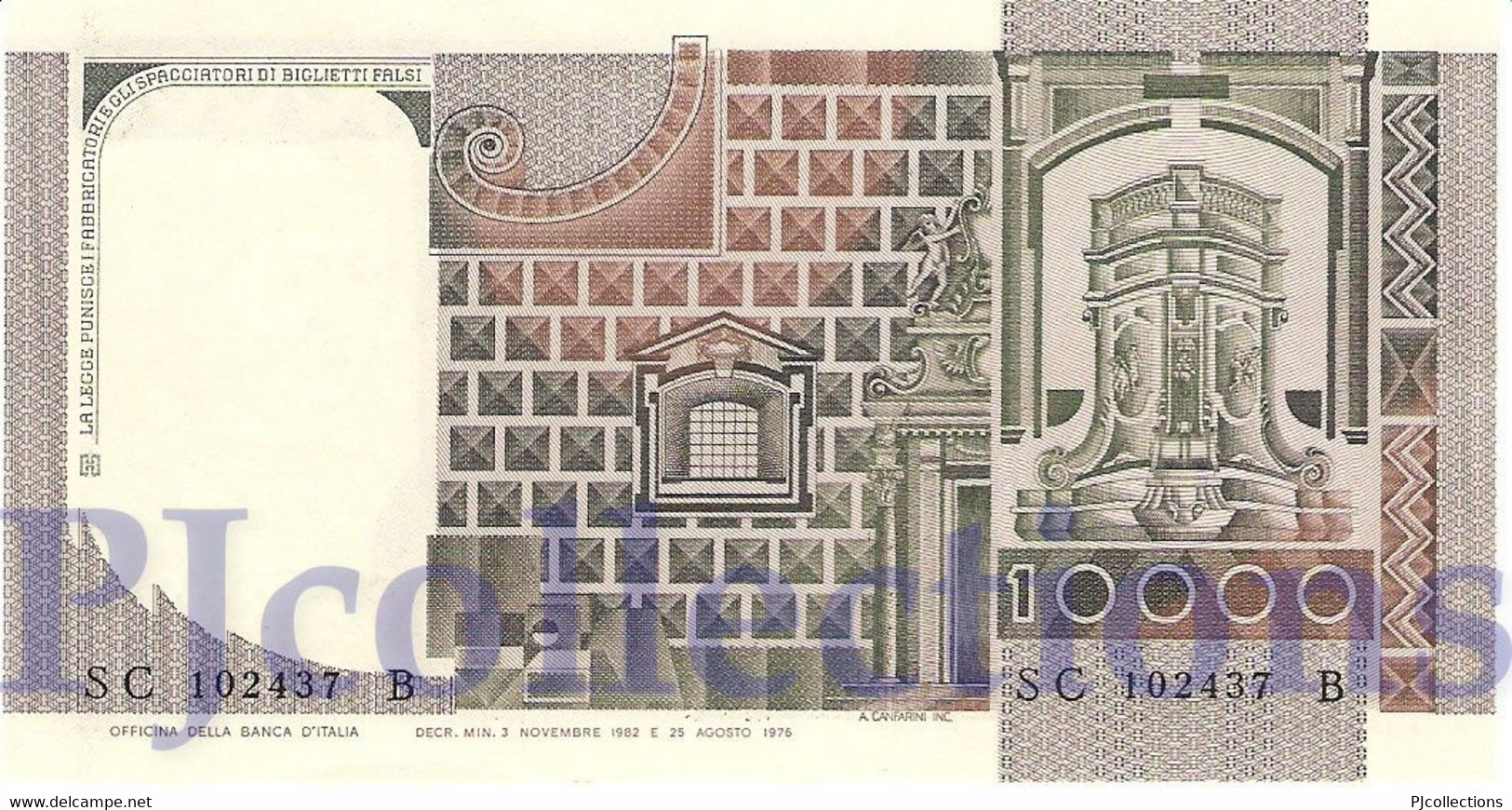 ITALIA - ITALY 10000 LIRE 1982 PICK 106b XF+ - 10000 Lire